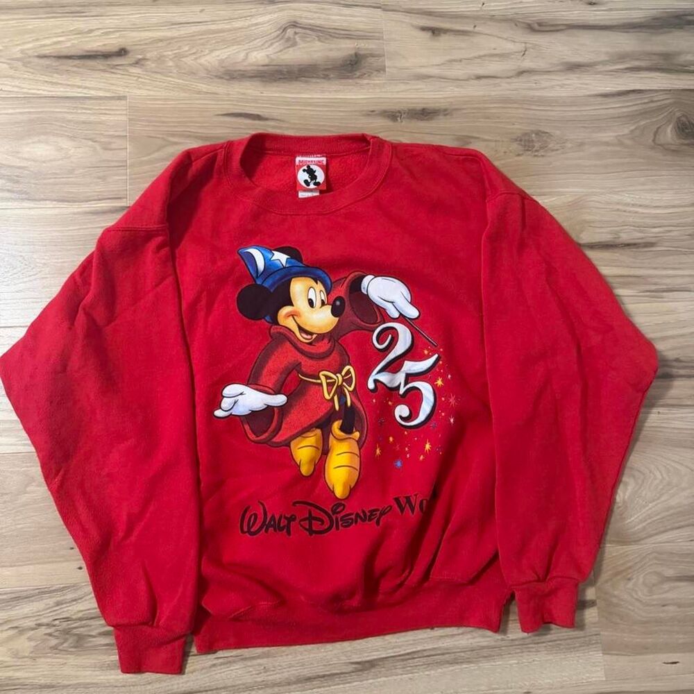 Vintage rare 90s Disney sorcerer Mickey 25th Anniversary sweatshirt size large